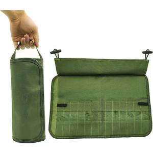 Camp Kitchen Organizer - Portable Camping Storage Organizer with Utensil Pouch, oxford fabric Cutlery Roll Bag for Forks, Spoons, Chopsticks, Compact Travel Utensil Set for Outdoor, Picnic, Hiking