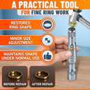 Ring Stretcher Tool Kit for Ring Sizes 6-10 Ring Expander for Gold, Silver & Soft Metals | Durable & Portable with Mandrel and Expander Rod | Easy-to-Use Sizing Tool for Jewelry at Home or Pro Use