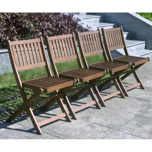 18 ct Solid Wood Patio Folding Chair Folding Chair Set