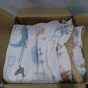 Joyreap Cotton Twin Size Comforter Set for Kids Boys Girls, Zoo Theme Animals White n Brown Design, Soft n Cozy 3 Pieces Bedding Comforter Set for All Season- 68x88 inches