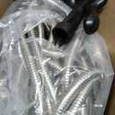 Garden Hose 100 ft, Heavy Duty Stainless Steel Metal Water Hose with 8 Function Nozzle, No Kink, Leak-proof and Lightweight, Easy to Use and Sturdy, Puncture-Proof Outdoor Yard Hose