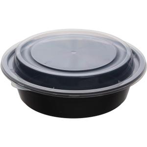 24 oz Round Meal Prep Bowls (50-Pack) - Reusable, BPA-Free - Perfect for Salads, Buddha Bowls & Healthy Lunches