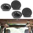 4Pcs Roof Ceiling Headliner A/C Heater Air Vent Grille Replacement Set for 2009-2014 Ford E150 E250, for 2009-2017 E350 Super Duty E450 Super Duty, 9C2Z19893AD, Black