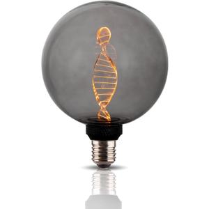 Globe Unique Decorative Light Bulbs, Oversized Vintage Edison Dimmable LED Bulb, 3.5W 55LM Low Lumen Eye-Caring Soft Dim Lighting for Mood(Not Daylight White), E26 Medium Base, Smoke RN G125