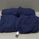 Genina Seat Covers for Dining Room Chair Seat Slipcovers Kitchen Chair Covers (Navy Blue, 4 Pcs)