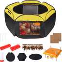 14 in 1 Pop Up Brooder Box for Chicks Starter Kit, Foldable Brooder Box, Complete Baby Chick Supplies with Heating Plate, Custom Feathers, Grass Mat, Feeder & Waterer for Baby Chicks, Ducks, Quail