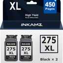 PG-275XL Black Ink Cartridges Compatible Replacement for Canon PG-275 Black Ink Cartridge Work with PIXMA TS3722 TR4700 TR4720 TR4722 TS3522 TS3720 TS3500 TS3520 TR4723 Printer (2 Black)