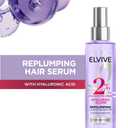 L'Oreal Paris Elvive Hyaluron Plump Moisture Plump Hair Serum for Dehydrated, Dry Hair with Hyaluronic Acid Care Complex, Paraben-Free, 4.4 Fl Oz