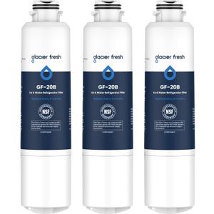 GLACIER FRESH Compatible with Samsung DA29-00020B Refrigerator Water Filter, DA29-00020A/B, DA29-00020B-1, HAF-CIN/EXP, 46-9101, RF4267HARS For French Door Fridge Kitchen (3 PACK)