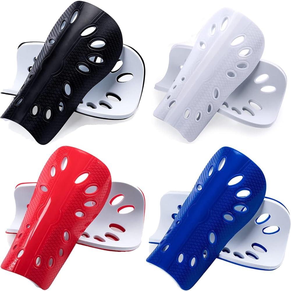Soccer Shin Guards, 4 Pair Lightweight and Breathable Shin Guard Sleeves for Adults Football Player, Calf Protective Gear Shin Guards for Men Women and Youth (Bigger Shin Guards)