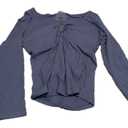 DANYSA Blue Long Sleeve Women Shirt Large