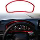 Thenice for 11th Gen Civic Dash Board Trims Instrument Panel Dashboard Cover Compatible with Honda Civic 2022 2023 2024 2025 2026 -Red