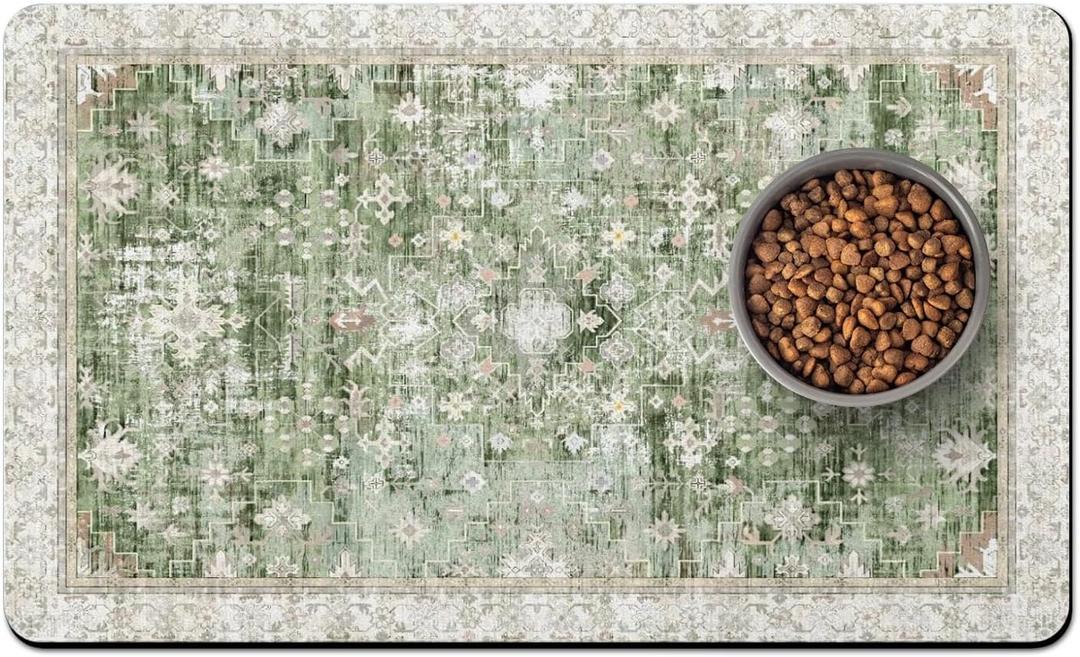 Pet Food Mats for Floor, Absorbent Dog Mat for Food and Water Dispenser Mat, Dog Food Mat Quick Dry Cat Food Mat Pet Supplies