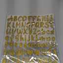 1215Pcs Gold Letter Stickers 15 Sheets Alphabet Stickers Vinyl 1 Inch Stick on Letters Glitter Self-Adhesive Waterproof ABC Number Stickers for Graduation Cap Water Bottles Scrapbook Crafts (15, Gold)