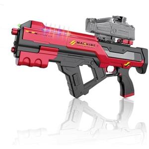 Eayaele Electric Water Gun with LED Chasing Lights, 35 FT, Automatic & Manual Dual Mode High Powered High Capacity Squirt Guns for Adult Kid (Red)