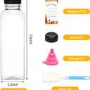 Moretoes 12pcs 16oz Plastic Juice Bottles with Caps, Reusable Juicing Bottles, Clear Empty Containers for Drinks, Smoothies and Other Beverages