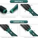 IG INGLAM Hair Dryer Brush, 4-in-1 Detachable Blow Dryer Brush, Ionic Diffuser Hair Dryer & Styler Volumizer with Oval Titanium Barrel, One-Step Hot Air Blowout Styler, Dark Green