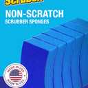 Non-Scratch Odor Resistant Scrub Sponge, Multi-Purpose Sponge for Kitchen and Household, Safe for Non-Stick Cookware (24 sponges)