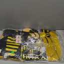 Lizxun Halloween Bee Cosplay Costume Set for Women Girls Bee Dress with Wings Headband Leg Sleeves for Party Dress Up (Small, Yellow)