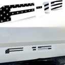 Tailgate Inserts Letters Compatible for 2021-2025 F15, 3D Raised & Strong Adhesive Decals Letters (Black American Flag)