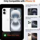 vnnink for iPhone 16 Case,Magnetic Matte Military Grade Drop Protection Translucent Cell Phone Cover - Slim Rugged Durable Shockproof Bumper Cover-Antique White