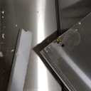 ZZV Corner Stainless Steel Table Cabinet for Prep & Work, Heavy Duty Prep Table with Pull-Out Door, Commercial Kitchen Work Table Workbench with Cabinet for Restaurant, Garage, Warehouse and Workshop