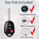 SUPALAND Key Fob Keyless Entry Fits for Toyota Tacoma RAV4 Prius C 4Runner 2013 2014 2015 2016 2017 2018 2019-2023 Remote Control Head Key Replacement HYQ12BDM HYQ12BEL 89070-42820 89070-42D30 H Chip
