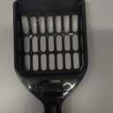 IRIS USA Large Cat Litter Box with Scatter Shield and Scoop, Open Top High Sided Cat Litter Pan, Black