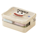 Plastic Storage Organizer for Kids Child Toy Stackable Containers with Lids Bins 3 Layers Adjustable Compartments Building Blocks Chest Case (Cream, Medium 3 Tiers)