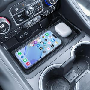 EDBETOS Center Console Organizer Tray for 2021-2023 2024 GMC Yukon & Chevy Tahoe Suburban Open Pocket Organizer Storage Hidden Secret Compartment, 2-Layer Upgrade (Not for Yukon Denali/Ultimate)