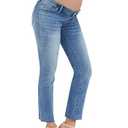 OVRUNS Maternity Jeans Under Belly Pregnancy Jeans Stretchy Denim Maternity Clothes for Women,Medium