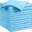 GLIMGLINT Blue Microfiber Cleaning Cloth,12PK Reusable Cleaning Rags, Highly Absorbent Shop Rags Bulk, All-Purpose Car Cleaning Towels for TV Screen, Kitchen, Bathroom, Restaurant Garage, 14"X12"