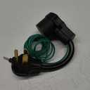 Eversimpleinc 4 to 3 Prong Dryer Adapter with Green Ground Wire - Connects New Dryer to Old Receptacle, 10-30P to 14-30R