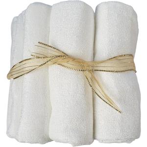 Baby Washcloths, Made from 100% Viscose from Bamboo - Ultra Soft Absorbent Newborn Bath Face and Body Towels - Reusable Baby Wipes for Delicate Skin, Make-Up Remover 10" x 10" - 6 Pack, White
