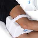 Everlasting Comfort Memory Foam Knee Pillow for Side Sleepers  Sciatica Pain Relief Pillow, Removable Strap Support  Leg Pillows for Sleeping Alignment, Knees, Back & Hip Cushion (White)