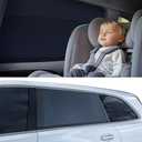 Nmoiss Breathable Mesh Camping Car Window Shades (2 Pack) – Ice Crystal Cooling Fabric, UPF50+ UV Protection, Breathable Mesh Privacy Screen & Bug-Proof Window Screen for SUV/Minivan/Sedan