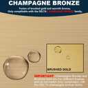 Replacement for Delta 13/14 Series Brushed Gold Shower Trim Kit with RP46074 Cartridge, Compatible with Delta R10000 Valve Shower Handle, Champagne Bronze (Valve Not Included)