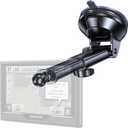 GPS Suction Cup Mount for Garmin GPS MountStrong suctionReplacement GPS Dash Mount 17mm Ball Mount Long Dashboard Windshield Car Holder for Garmin Nuvi Drive Dezl RV Driveassist,GPS Holder for Truck (Black)