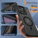 GaoBao Magnetic for Moto G Power 2025 Case/Moto G Power 2026 Case [Compatible with Mag-Safe] [Military-Grade Protection] Slim Translucent Matte Shockproof Anti-Fingerprint Phone Case, Black/Black