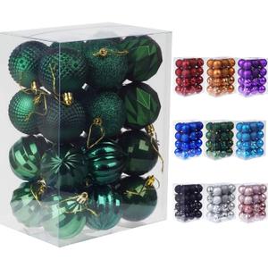 Dohance Christmas Ball Ornaments for Christmas Tree - Shatterproof Hanging Decorative Baubles Set for Xmas Tree (60mm/2.36", Dark Green)