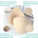 Bra Pads Inserts 3 Pairs, Bra Pads Sewn Padded for Sports Bra A/B/C/D Cup Beige or Black, Green or Grey or Pink Optional (Beige, L)