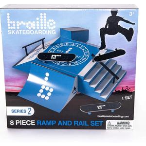 Braille Skateboarding Mini Skateboard Ramp – Series 2, Multicolor (215), Pack Of 2