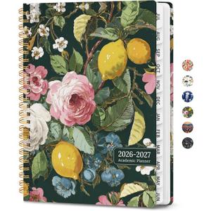 Large Planner 2026-2027, A4 (8.5" x 11") Hardcover Weekly & Monthly Planner July 2026 - June 2027 with Monthly Tabs, Academic Planner for School, Work and Office, Colorful Painting