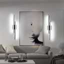 PRESDE LED Bathroom Vanity Light 32inch Bathroom Light Fixtures Over Mirror Black Modern Bath Vanity Lighting Bar Dimmable