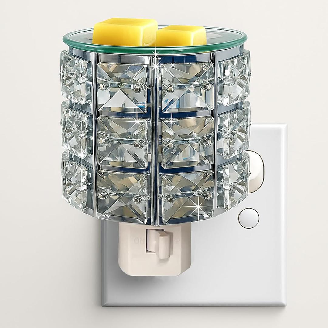 MeplLivs Warmers Pluggable Fragrance Warmer- Decorative Plug-in for Warming Scented Candle (Silver)