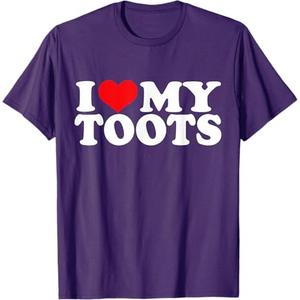 I Love My Toots, I Heart Toots T-Shirt (XL, Purple)