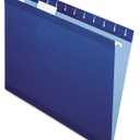 Pendaflex Reinforced Hanging File Folders, Letter Size, Navy, 1/5 Cut, 25/BX (4152 1/5 NAV)