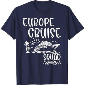 Northern Europe Cruise Squad 2025 Holiday Family Matching T-Shirt L Navy