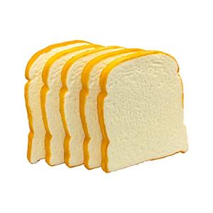 5 Pcs Simulation Artificial Bread Fake Bread Realistic Food Model for Kitchen Home Party Halloween Decoration (Toast)