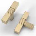 Asidrama 10 Pack Brushed Gold Kitchen Cabinet Knobs Dresser Knobs Drawer Knobs Cabinet Hardware Zinc Knobs for Dresser Drawers, Single Hole Knob